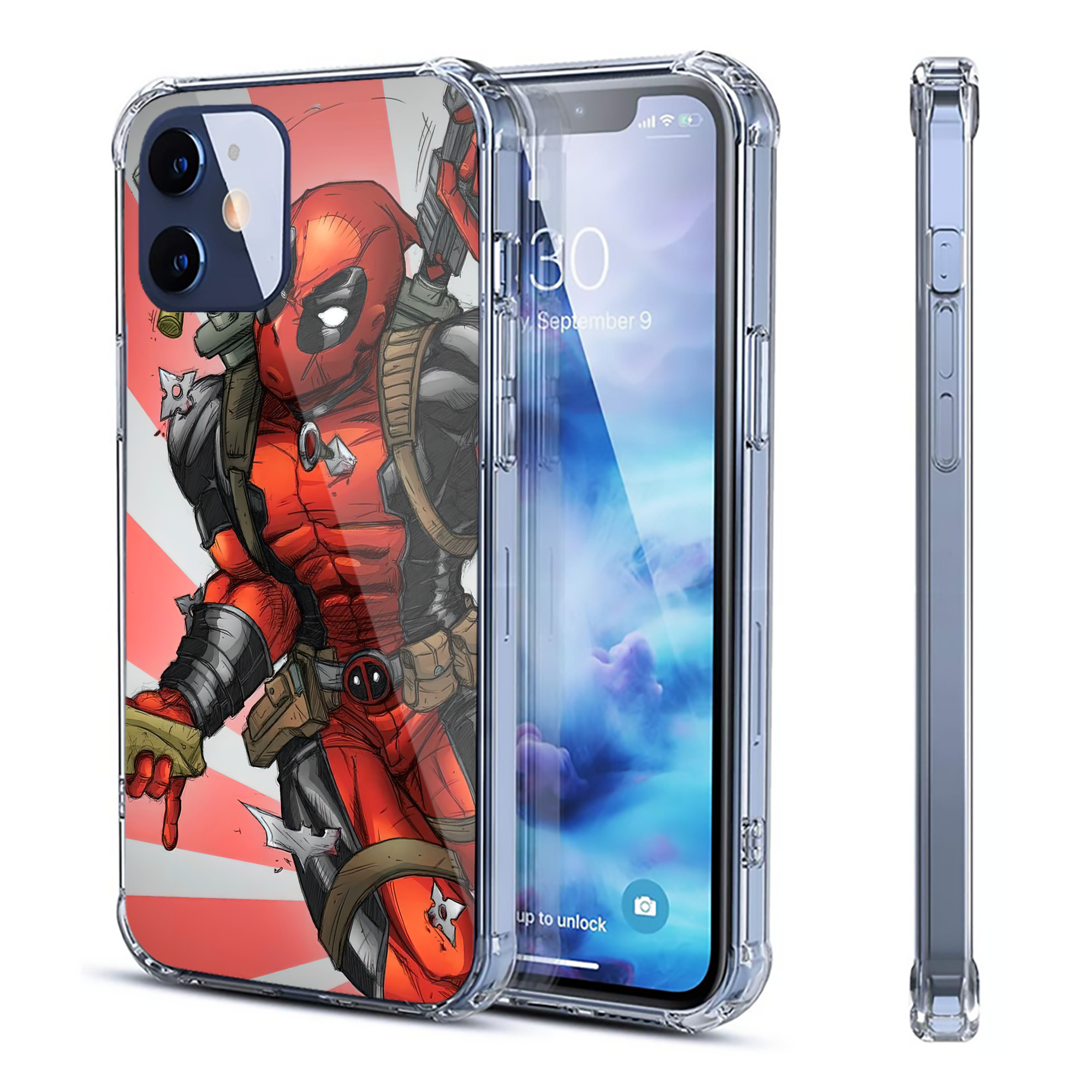 （画像用） Deadpool デッドプール 【iPhone 12シリーズ対応】透明スマホケース（クリアソフトケース）